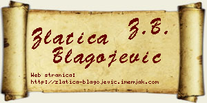 Zlatica Blagojević vizit kartica